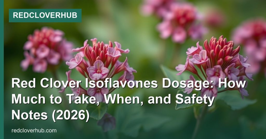 Red Clover Isoflavones Dosage: How Much to Take, When, and Safety Notes (2026) - RedCloverHub
