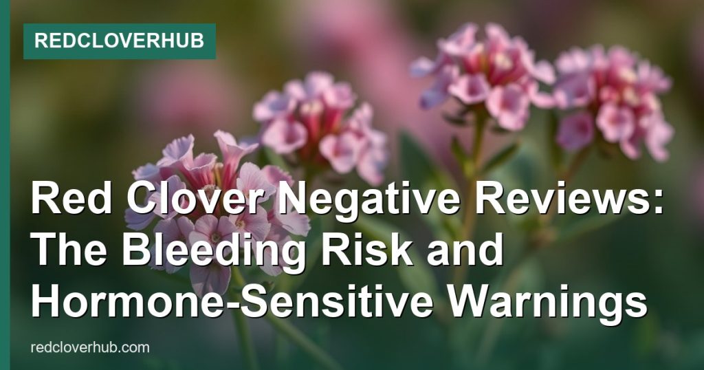 Red Clover Negative Reviews: The Bleeding Risk and Hormone-Sensitive Warnings - RedCloverHub